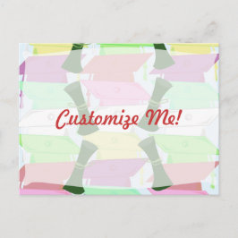 カスタマイズ可能卒業 案内ポストカード