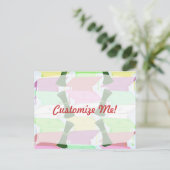 カスタマイズ可能卒業 案内ポストカード (スタンド正面)