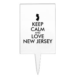 カスタマイズ可能平静および愛ニュージャージーを保って下さい ケーキピック