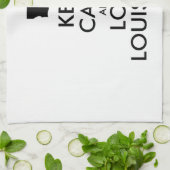 カスタマイズ可能平静および愛ルイジアナを保って下さい キッチンタオル (折り畳み)