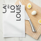 カスタマイズ可能平静および愛ルイジアナを保って下さい キッチンタオル (四つ折り)