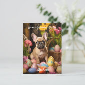 カスタマイズ可能🐶復活祭の喜びと毛皮の友人 ポストカード (スタンド正面)