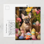 カスタマイズ可能🐶復活祭の喜びと毛皮の友人 ポストカード (正面/裏面)