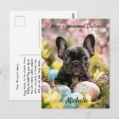 カスタマイズ可能🐶復活祭の喜びと毛皮の友人 ポストカード (正面/裏面)