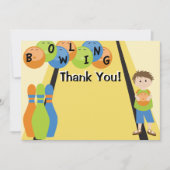 カスタマイズ可能感謝していしていますボーリングをすることを行こう サンキューカード (正面)