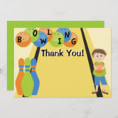 カスタマイズ可能感謝していしていますボーリングをすることを行こう サンキューカード (正面/裏面)