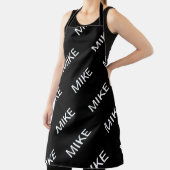 カスタマイズ可能文字 |はっきりした黒モダンと白 エプロン (インサイチュ)