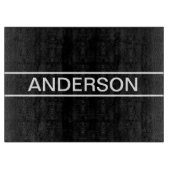 カスタマイズ可能文字 |はっきりした黒モダンと白 カッティングボード (正面)