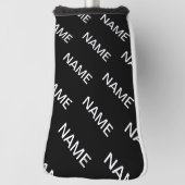 カスタマイズ可能文字 |はっきりした黒モダンと白 ゴルフヘッドカバー (回転90)