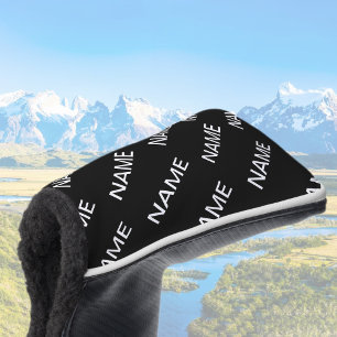 カスタマイズ可能文字  はっきりした黒モダンと白 ゴルフヘッドカバー