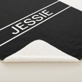 カスタマイズ可能文字 |はっきりした黒モダンと白 シェルパブランケット (3/4)