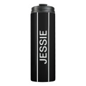 カスタマイズ可能文字 |はっきりした黒モダンと白 タンブラー (正面)