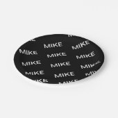 カスタマイズ可能文字 |はっきりした黒モダンと白 ペーパープレート (アングル)