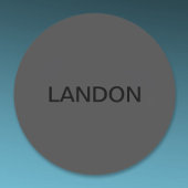 カスタマイズ可能文字 |はっきりした黒モダンと白 ラウンドシール