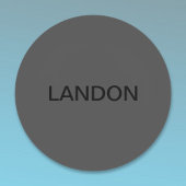 カスタマイズ可能文字 |はっきりした黒モダンと白 ラウンドシール