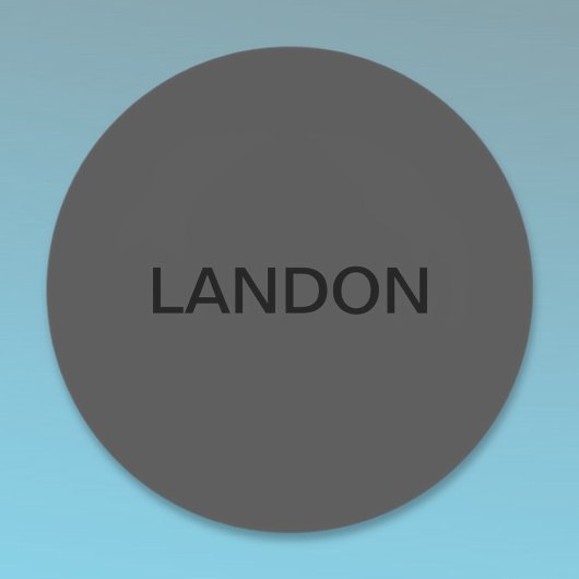 カスタマイズ可能文字 |はっきりした黒モダンと白 ラウンドシール