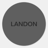 カスタマイズ可能文字 |はっきりした黒モダンと白 ラウンドシール (正面)