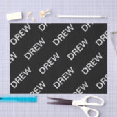 カスタマイズ可能文字 |はっきりした黒モダンと白 薄葉紙 (クラフト)