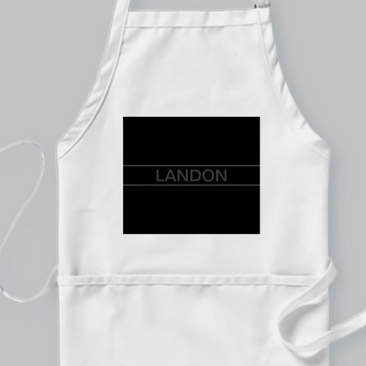カスタマイズ可能文字 |黒はっきりしたモダンと濃いグレー スタンダードエプロン