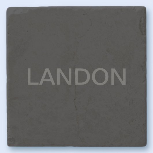 カスタマイズ可能文字 |黒はっきりしたモダンと濃いグレー ストーンコースター