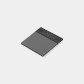 カスタマイズ可能文字 |黒はっきりしたモダンと濃いグレー ポストイット (アングル)