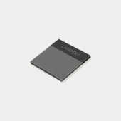 カスタマイズ可能文字 |黒はっきりしたモダンと濃いグレー ポストイット (アングル)