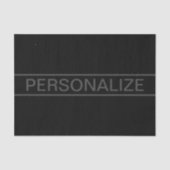 カスタマイズ可能文字 |黒はっきりしたモダンと濃いグレー 薄葉紙 (正面)