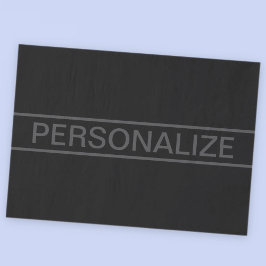 カスタマイズ可能文字 |黒はっきりしたモダンと濃いグレー 薄葉紙