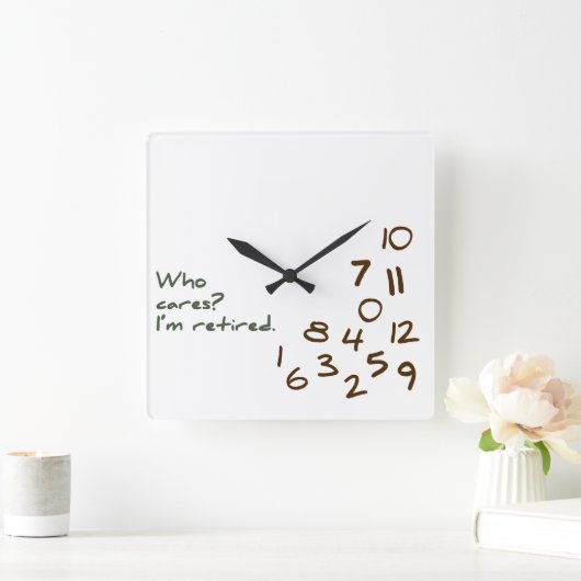 カスタマイズ可能気になユーザー私は退職した. スクエア壁時計 (ホーム)