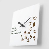 カスタマイズ可能気になユーザー私は退職した. スクエア壁時計 (傾斜)