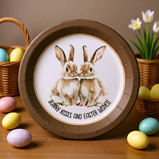 カスタマイズ可能🐰水彩バニー ペーパープレート