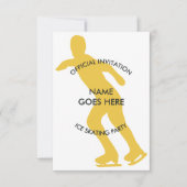 カスタマイズ可能氷スケートで滑るパーティの招待状 招待状 (正面)