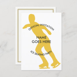 カスタマイズ可能氷スケートで滑るパーティの招待状 招待状