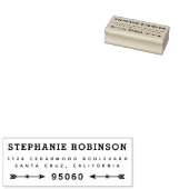 カスタマイズ可能素朴な矢印差出人住所 ラバースタンプ (押印)