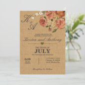 カスタマイズ可能素朴結婚式招待状 招待状 (スタンド正面)