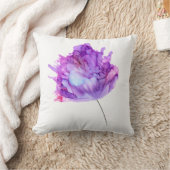 カスタマイズ可能紫紫紫陽花の手色彩の鮮やかフローラ クッション (ブランケット)