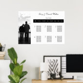カスタマイズ可能結婚な写真の座席表プラン ポスター (ホームオフィス)