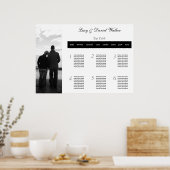 カスタマイズ可能結婚な写真の座席表プラン ポスター (キッチン)