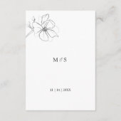 カスタマイズ可能結婚な植物用エンクロージャカード エンクロージャーカード (裏面)