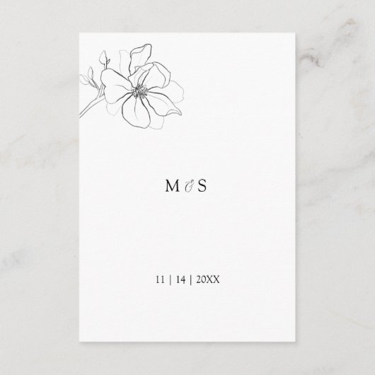 カスタマイズ可能結婚な植物用エンクロージャカード エンクロージャーカード (裏面)