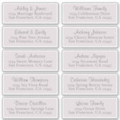 カスタマイズ可能結婚な紫のゲスト住所 シール (正面)