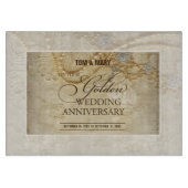 カスタマイズ可能結婚な50周年真珠 カッティングボード (正面)