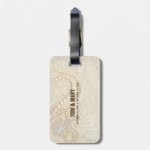 カスタマイズ可能結婚な50周年真珠 ラゲッジタグ (裏面縦)