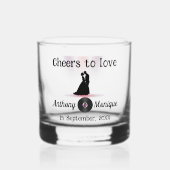 カスタマイズ可能結婚ディスコ ウイスキーグラス (正面)