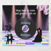 カスタマイズ可能結婚ディスコ スパークリングワインラベル (シングルラベル)