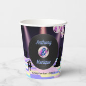 カスタマイズ可能結婚ディスコ 紙コップ (裏面)