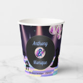 カスタマイズ可能結婚ディスコ 紙コップ (正面)