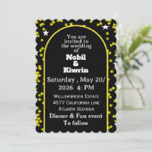 カスタマイズ可能結婚式招待状 | エレガント 招待状 (スタンド正面)