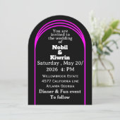 カスタマイズ可能結婚式招待状 | エレガント 招待状 (スタンド正面)