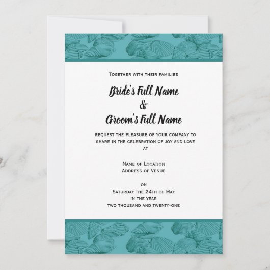 カスタマイズ可能結婚式招待状 招待状 (正面)